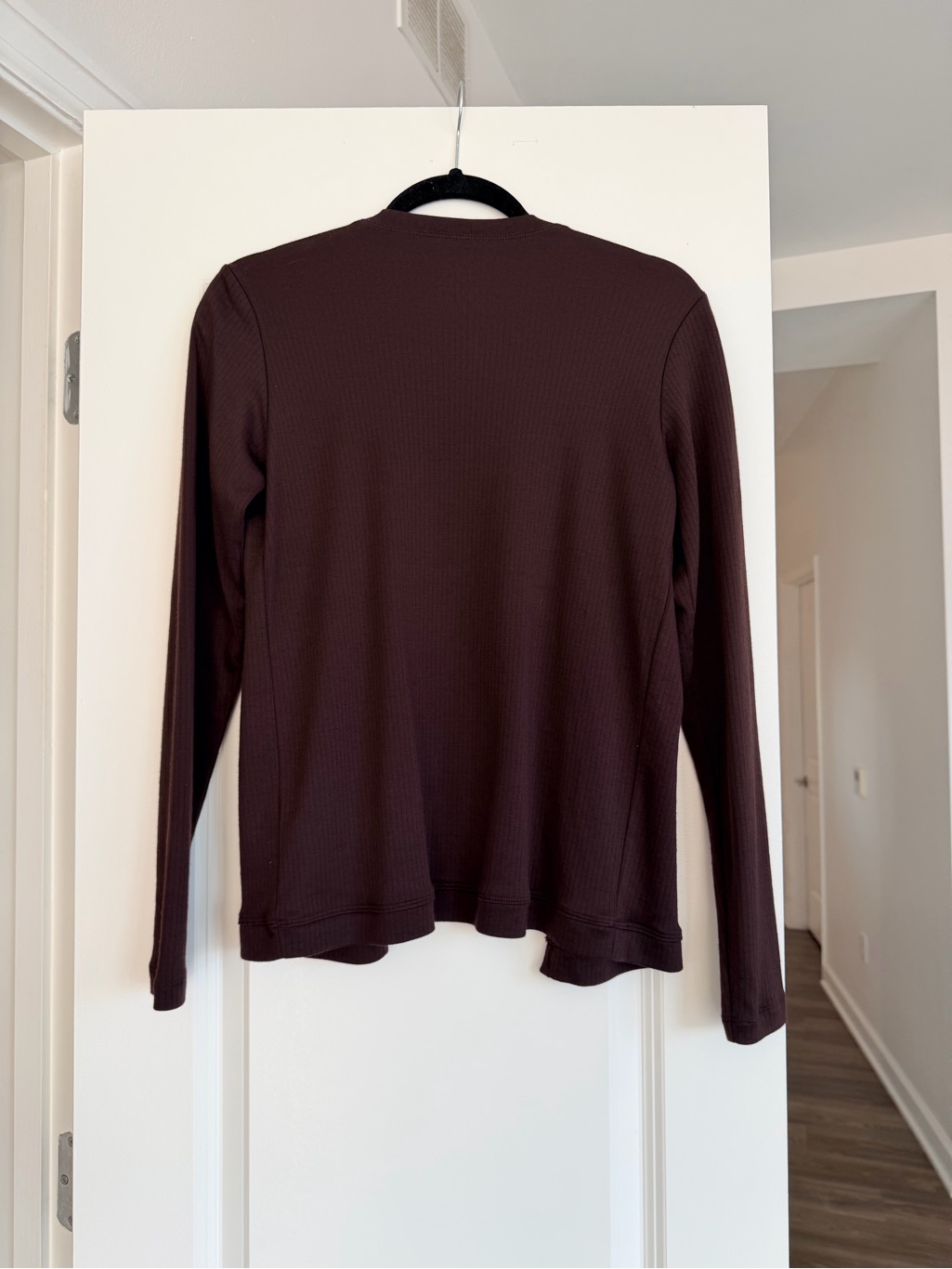 Wool& Celeste Ribbed Cardigan In Espresso - Xs — image 2 of 3
